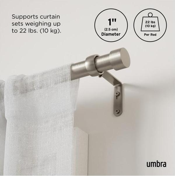 Immagine prodotto Umbra Binario per tende Cappa 92-168 cm, argento