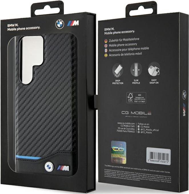 Produktbild BMW BMHCS24L22NBCK S24 Ultra S928 czarny/black Leather Carbon (Samsung Galaxy S24 Ultra)