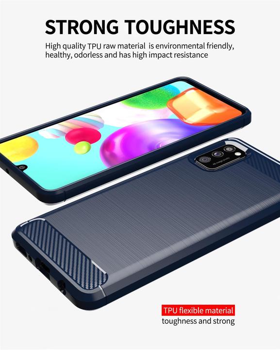 Actual product image Cadorabo TPU Ultra Slim carbon stainless steel Combi Cover (Samsung Galaxy A41)