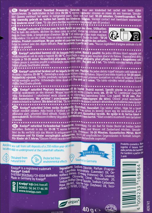 Produktbild Kneipp Colored bath salt Little Dreamer ( Magic Colour Bath) 40 g (Badeperlen)