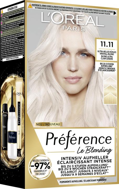 L'Oréal Paris Preference Le Blonding (blond Ultra Cl, 11.11 Ultra-helles Kühles Kristall-blond)