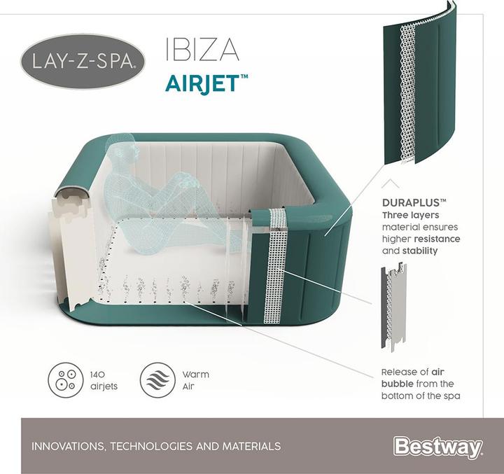 Produktbild Bestway Lay-Z-Spa Ibiza AirJet (6 Pers.)