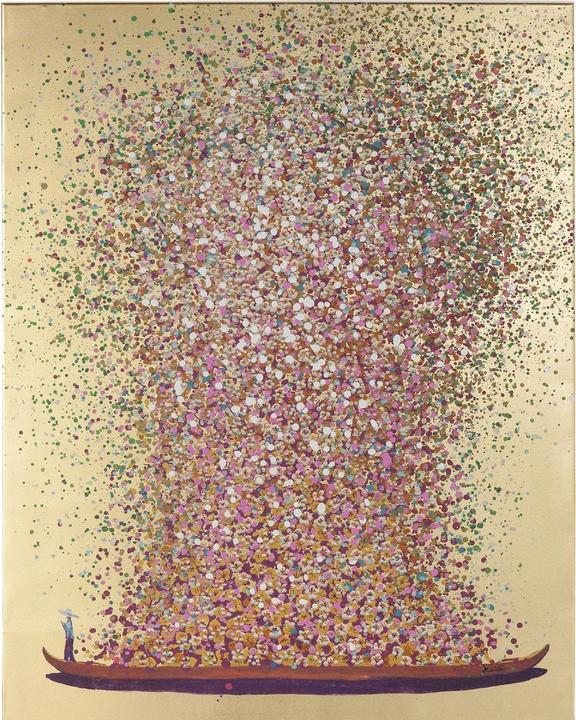 Image du produit Designlife Tableau Touched Flower Boat Gold Pink 160x120cm (120 x 160 cm)