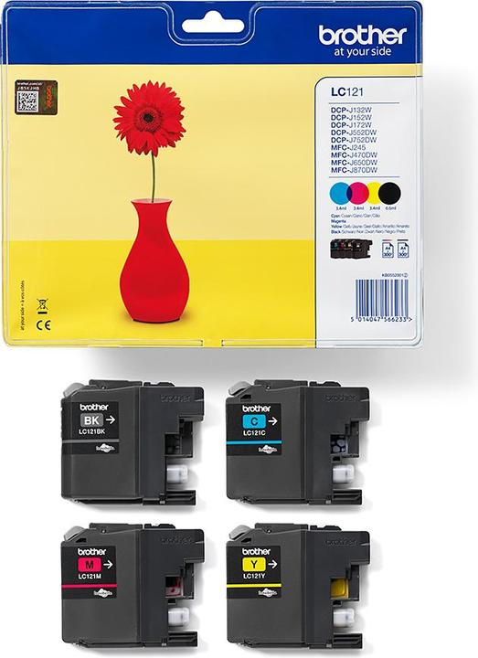 Produktbild Brother LC-121VALBP Multipack (M, BK, C, Y)