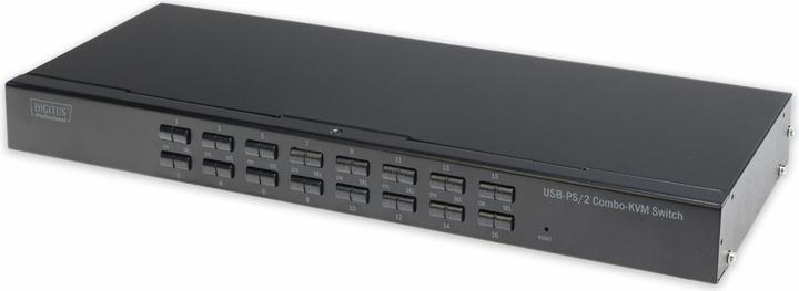 Image du produit Digitus Commutateur KVM combo 16x 1 utilisateur 16 PCs Module Slot pour module IP