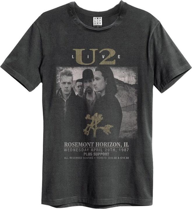 Actual product image Amplified Unisex Adult Live U2 T-Shirt (M)
