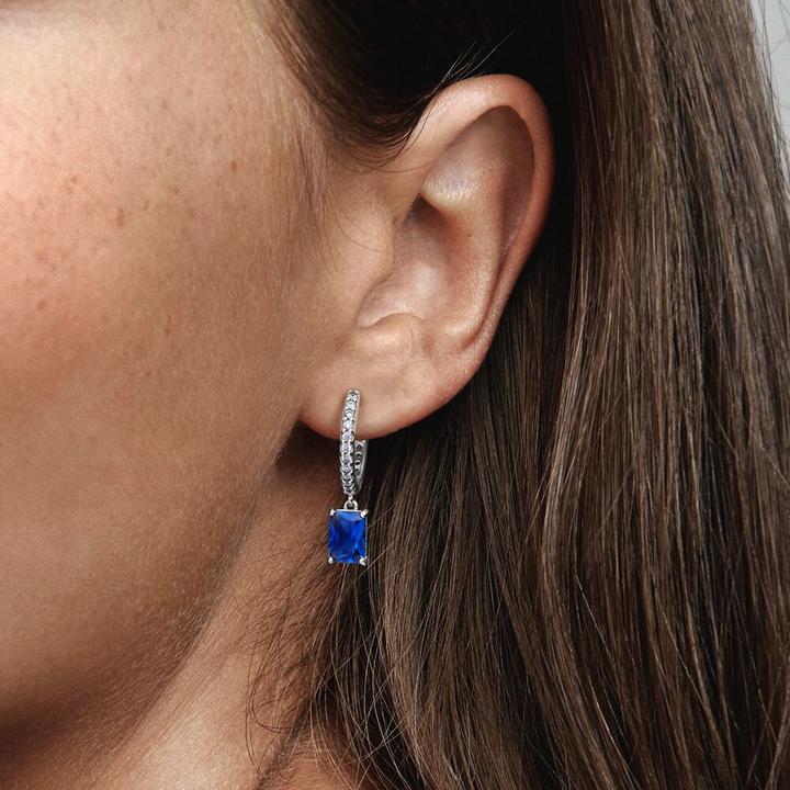 Produktbild Pandora Blue Rectangular Sparkling Ohrringe (Silber 925)