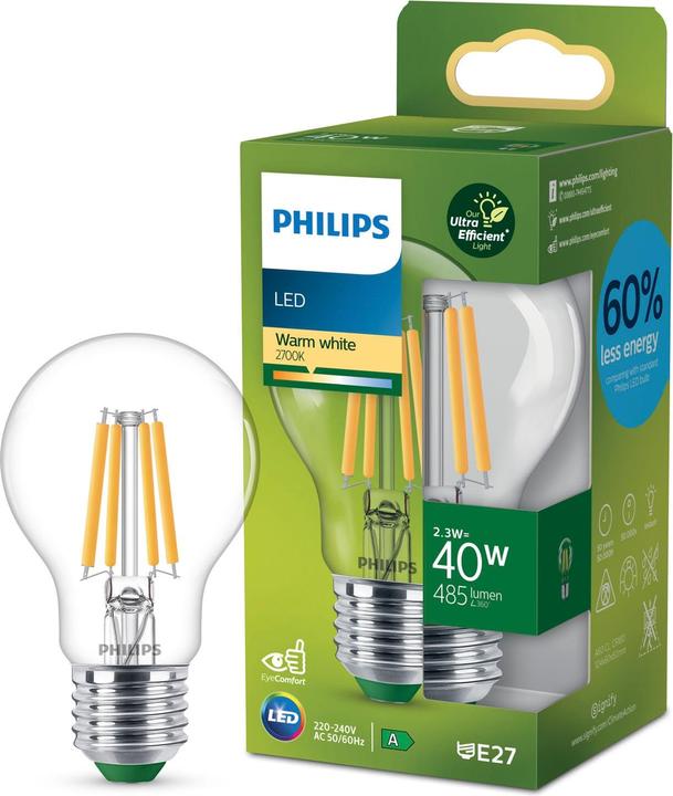 Actual product image Philips LED Classic (E27, 2.30 W, 485 lm, 1 x, A)