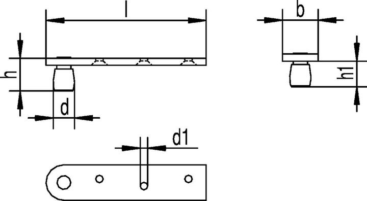 Actual product image Helm 249F Guide roller (door fitting) with plastic roller galvanised steel-yellow