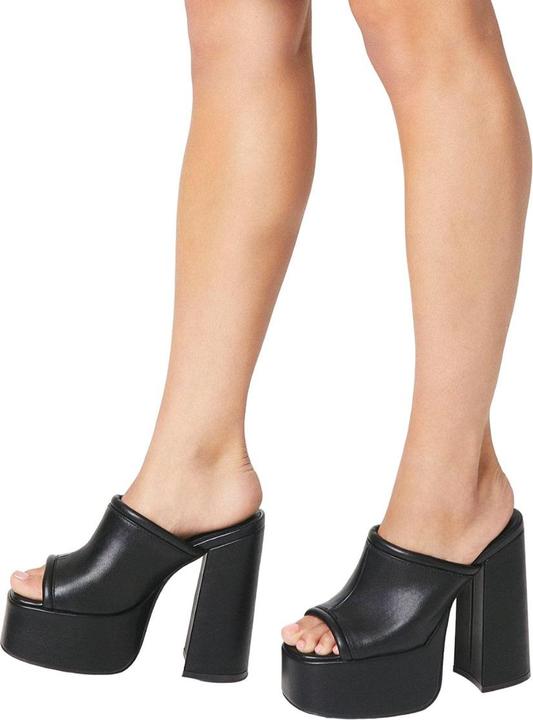 Actual product image FAITH Womens/Ladies Warehouse Platform High Heel Mules (38)