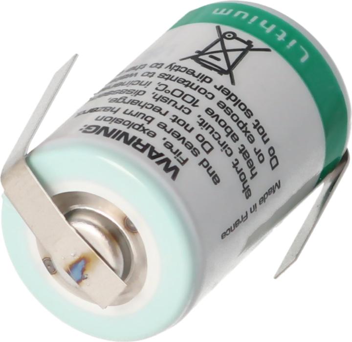 Actual product image Saft Batterie LS14250CNR, Size 1/2 AA, Lötfahnen Z-Form (1 pcs., AA, 1100 mAh)