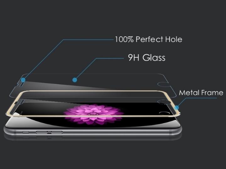 Actual product image G-Case iPhone 8 Plus 3D Screen Protector Aluminium Frame (1 Piece, Apple iPhone 8 Plus)
