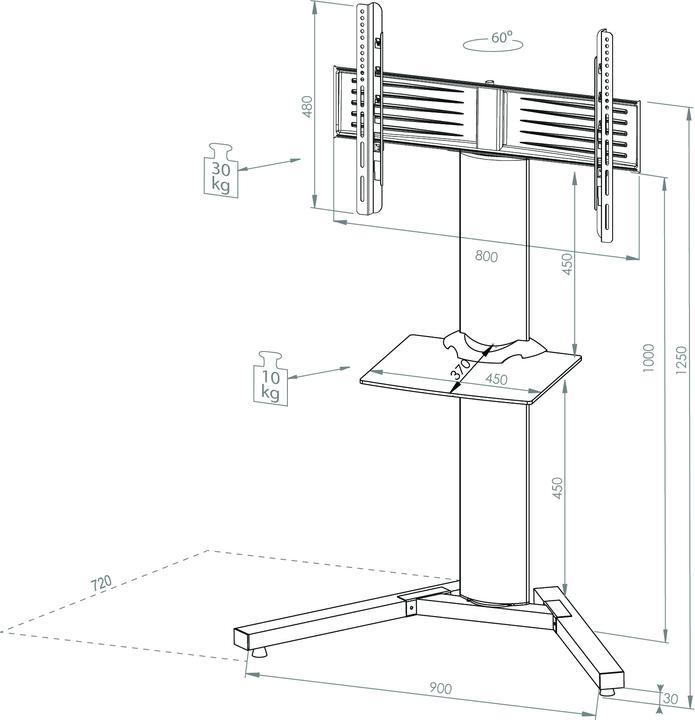 Immagine prodotto VCM Morgenthaler 17036 - 30 kg - 152,4 cm (60 pollici) - 81,3 cm (32 pollici) - 200 x 100 (60", 30 kg)