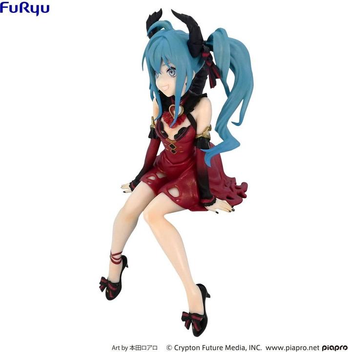 Actual product image Furyu HATSUNE MIKU - Villain Couleur Rouge - Statuette Noodle Stopper 16cm