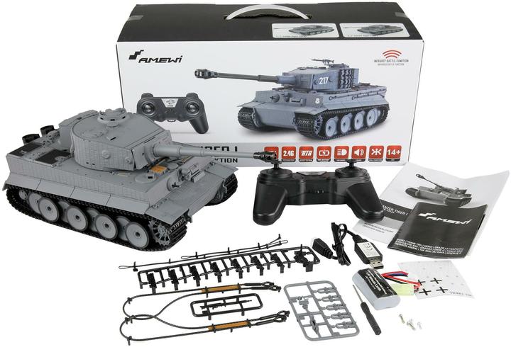 Immagine prodotto Amewi Carro armato Tiger I PV con funzione di battaglia IR, RTR, 1:24 (RTR pronto all'uso)