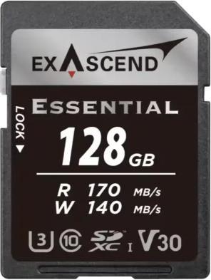 Actual product image Exascend Essential (128 GB, SDXC, U3, UHS-I)