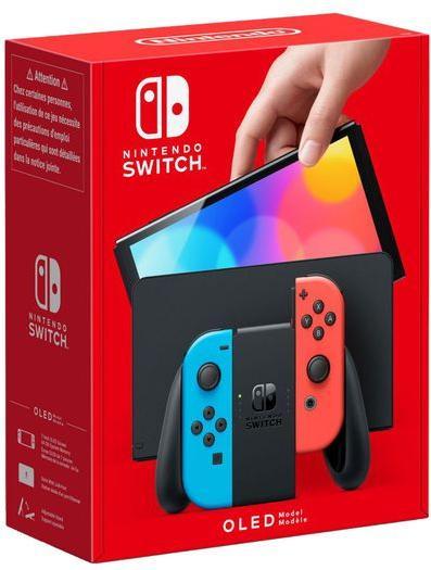 Image du produit Nintendo Switch Console - Modèle OLED - Neon Blue/Neon Red (UK) (Switch)