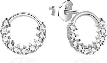 Actual product image Agato - Charming silver earrings with zircons AGT-E038PW