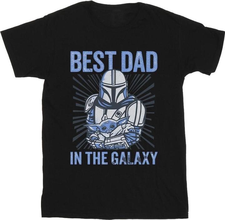 Star Wars Mandalorian Best Dad Galaxy TShirt