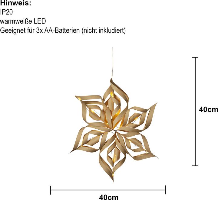 Actual product image Star Trading Paper Star Bella 30LED Ø40cm