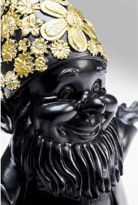 Produktbild Kare Design Deko Figur Zwerg Meditation Schwarz Gold 19 (12.5 x 18 x 22 cm)