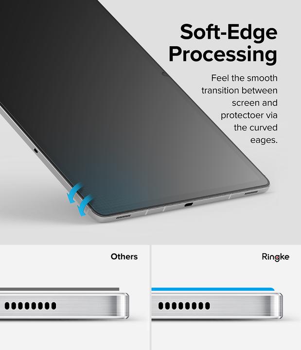 Actual product image Ringke Galaxy Tab S8+ / S7+ / S7 FE Screen Protector Invisible Defender Tempered Glass Transparent (1 Piece, S8 Plus)
