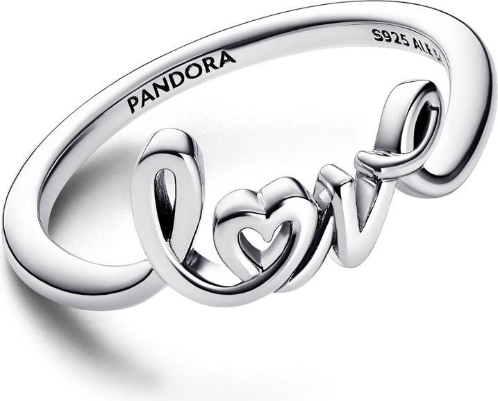 Actual product image Pandora Handwritten love ring (48, 925 Silver)