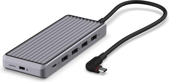 Image du produit Unisynk 10 POrt Hub USB-C 4K 60Hz 100W Gris (USB-C)