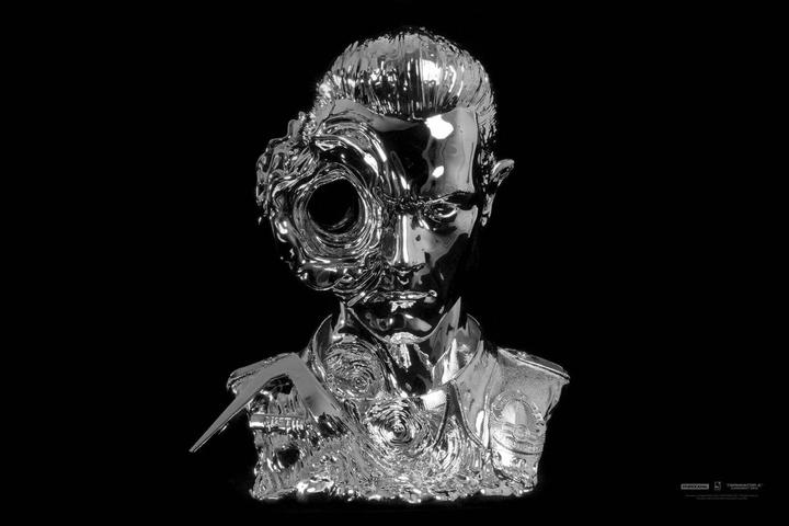 Produktbild Purearts TERMINATOR - T-1000 Liqu. Metal Mask - Statuette compatible '29x36x44cm'