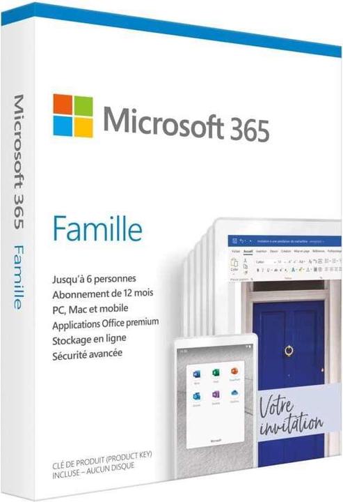 Produktbild Microsoft 365 Family Box, 6 User, ML, Französisch (6 User, 12 Monate)