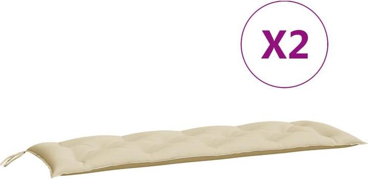 Actual product image VidaXL Garden bench cushions 2 pcs. O x ford fabric (150 x 50 x 7 cm)