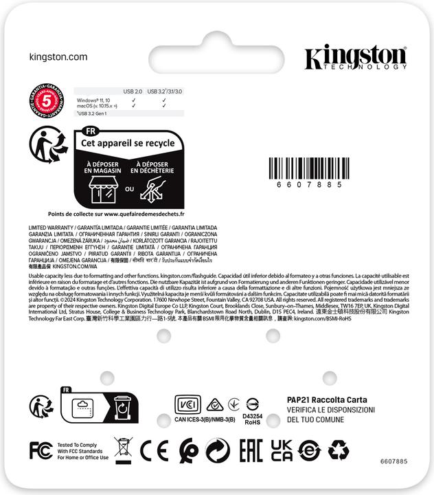 Actual product image Kingston DataTraveler SE9 G3 (64 GB, USB 3.2)