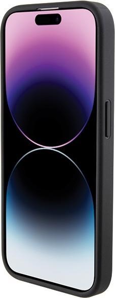 Image du produit BMW BMHCP15X22RDPK iPhone 15 Pro Max 6.7" czarny/black étui rigide en cuir texturé et à rayures (Apple iPhone 15 Pro Max)