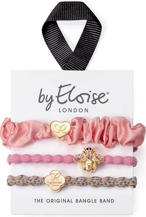Actual product image By Eloise Bangle Band A Think Pink Set (Hair tie)