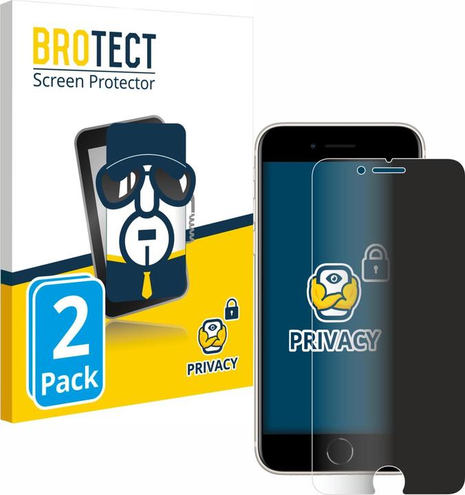 Actual product image BROTECT Anti-spy privacy film Blue light protection film (2 Piece, Apple iPhone SE (3rd Gen))