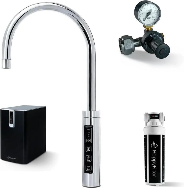 Actual product image HappyFilter 3in1 Wassersprudler mit Touch Wasserhahn