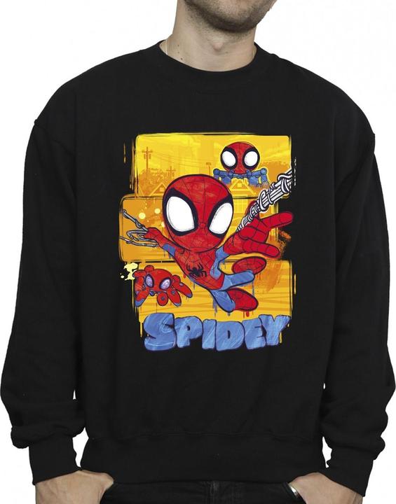 Actual product image Mens Spidey And His Amazing Friends Flying Sweatshirt (L)