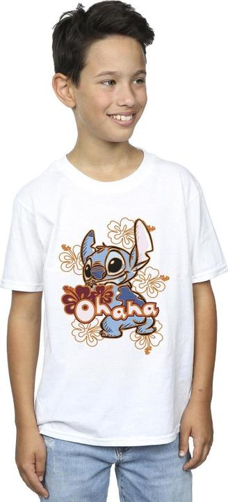 Immagine prodotto Disney Lilo And Stitch Ohana Orange Hibiscus Maglietta Ragazzi (152, 158)