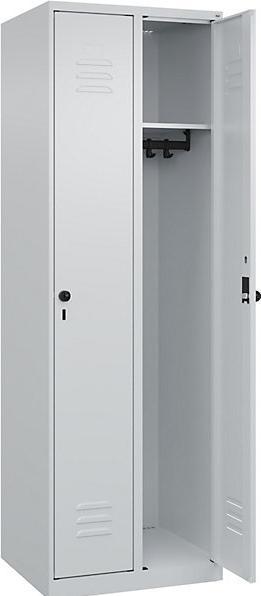 Produktbild C+P CP Spind Classic Plus lichtgrau 080000-20-S10000, 2 Schliessfächer 60,0 x 50,0 x 185,0 cm (60 cm, 185 cm)