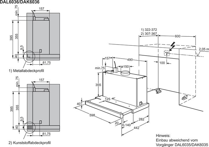 Nutritional values and ingredients Electrolux DAL6036SW (Flat-screen hood)
