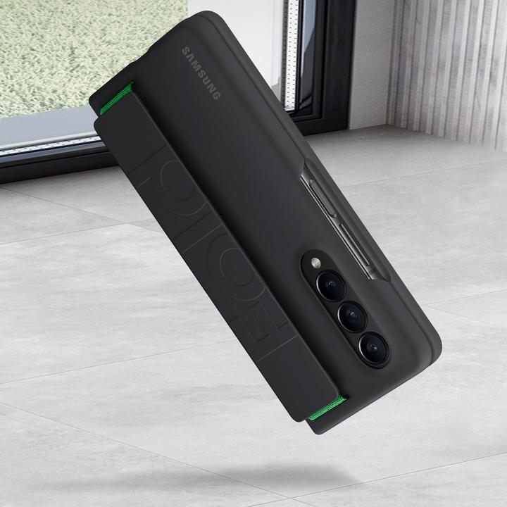 Image du produit Samsung GF936TBE Étui à poignée en silicone pour Galaxy Flip 4, Noir (Noir) (Samsung Galaxy Z Fold4)