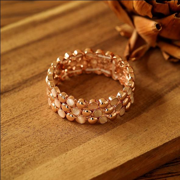 Image du produit Andreani Bracelet avec pierre de lave véritable (8 cm, Pierres, Métal)