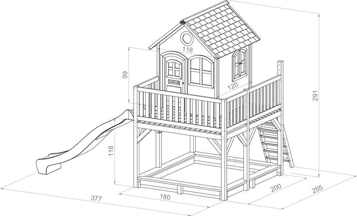 Immagine prodotto Axi Liam Playhouse marrone/bianco - Grey Slide