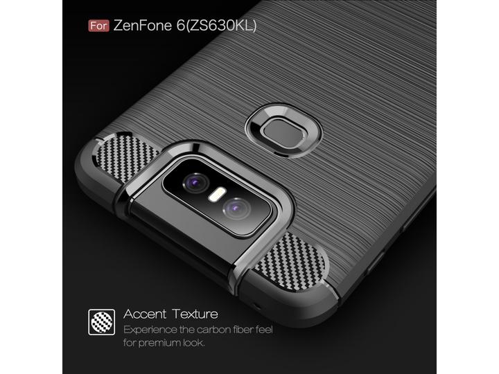 Produktbild Screenguard Asus ZenFone 6 Hülle Carbon Brushed Soft TPU (Asus Zenfone 6)