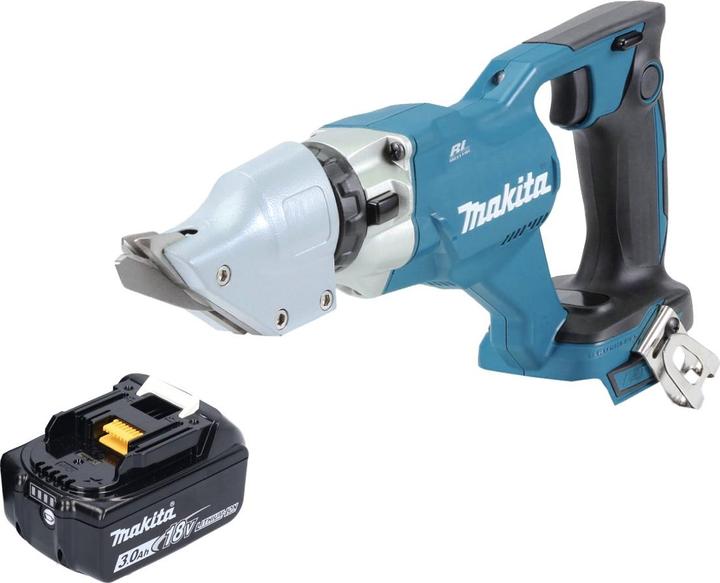 Actual product image Makita DJS 200 F1 Battery Sheet Metal Shears 18 V 2.0 mm Brushless + 1x Battery 3.0 Ah - without charger