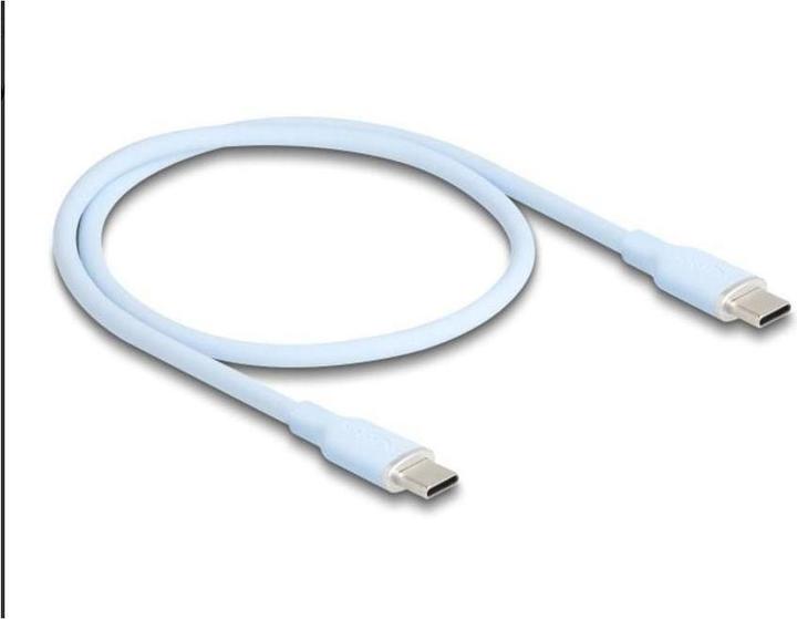 Actual product image Delock 81233 - USB 2.0 cable USB Type-C plug to PD 3.0 plug 60 W 0.5 m blue Siliko (0.50 m, USB 2.0)