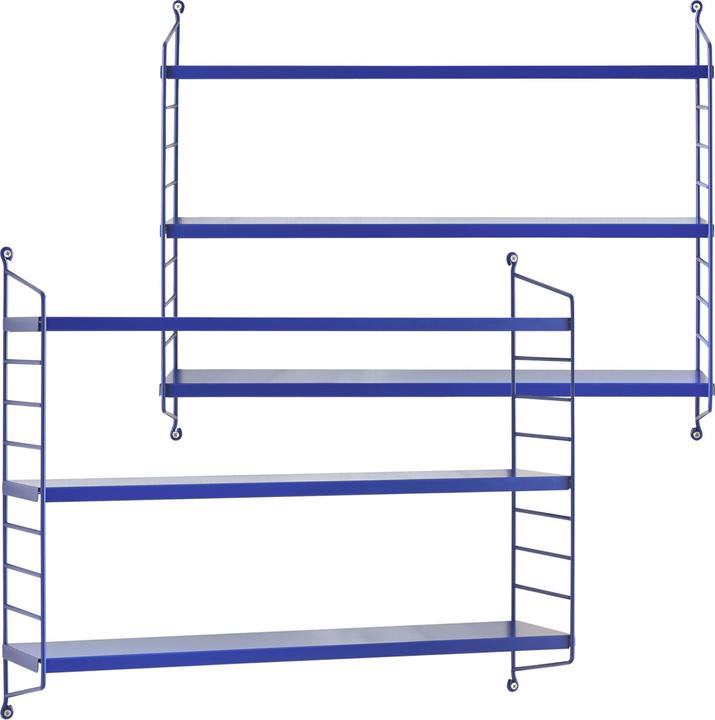 Actual product image En.Casa Modular wall shelf Strängnäs set of 2 blue