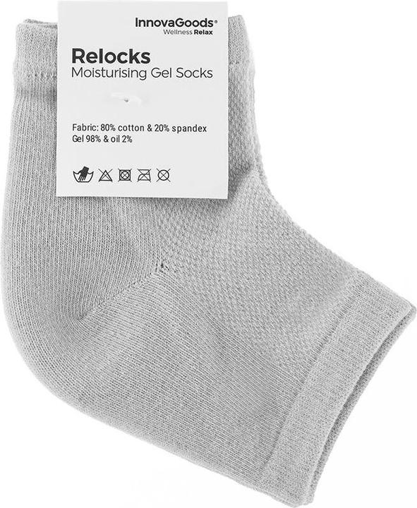 Actual product image InnovaGoods Moisturising socks with gel pads and natural oils Relocks (One size)
