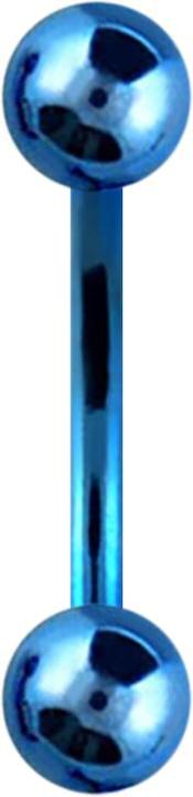Star Piercing Micro Banane hellblau mit zwei Kugeln (ohne Messing, Titan G23)