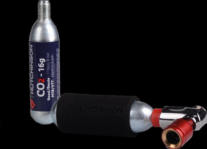 Hutchinson Co2 Minipumpe, INFLATOR Kit, Presta/Schrader inkl. 2 Patronen